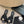 mule sandal bow flower black calfskin