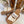 CHLOÉ WOODY WEDGE SANDALS IN WHITE CANVAS WITH CIDER BROWN RUBBER SOLE