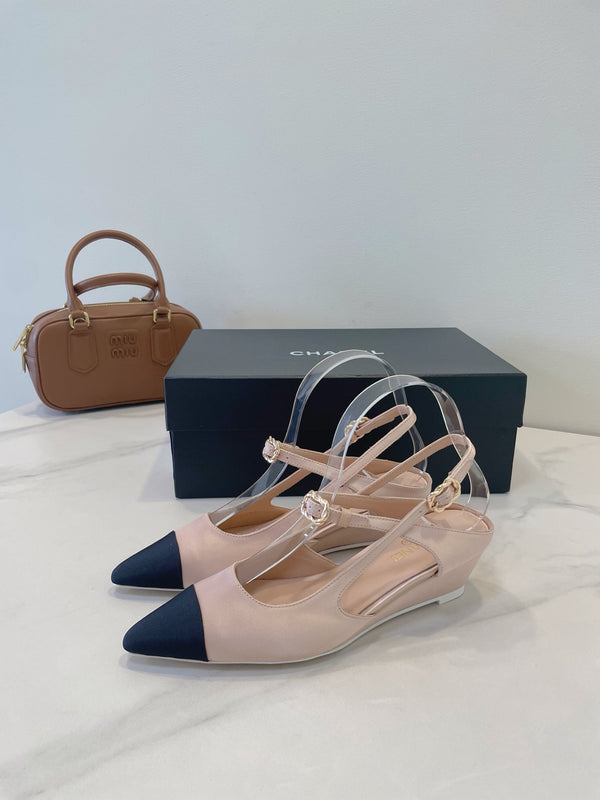 CC 26s T-Strap Slingbacks Nude Satin 941624