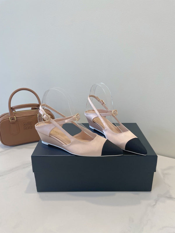 CC 26s T-Strap Slingbacks Nude Satin 941624