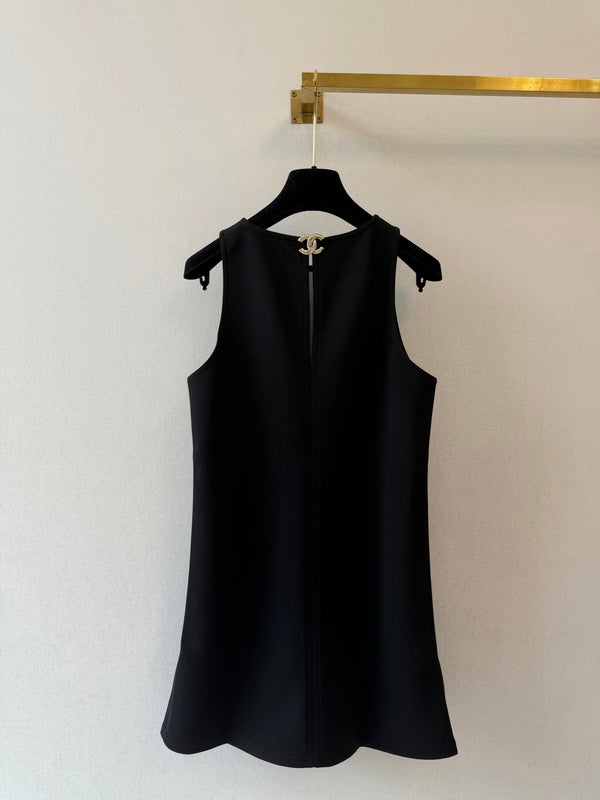 CC Vest Dress Black Viscose 394822