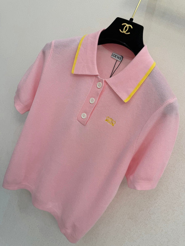 Loe 26s Polo Collar Short-Sleeved Shirt Tencel 394816