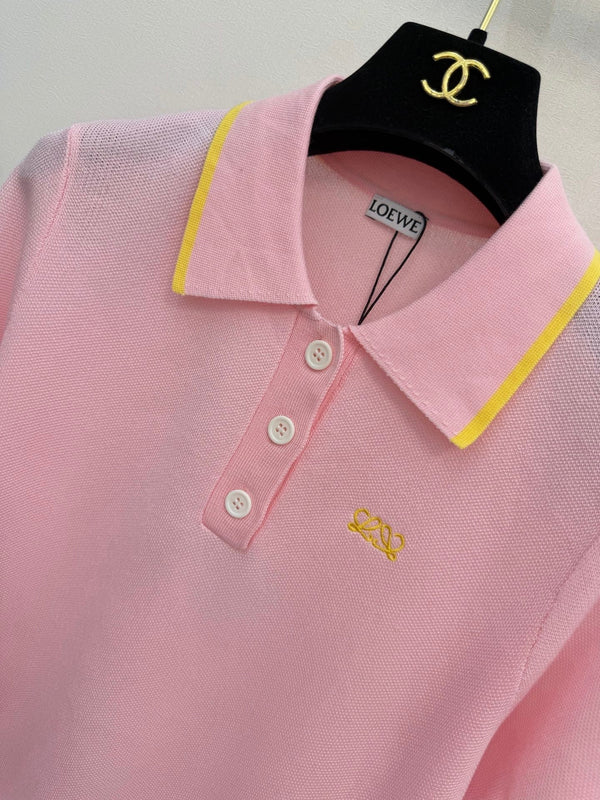 Loe 26s Polo Collar Short-Sleeved Shirt Tencel 394816