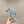 HIGH THONG MULE 55MM IN SKY BLUE CALFSKIN WITH GOLD HARDWARE