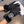 GLOVES IN BLACK WOOL WITH RABBIT FUR 439141