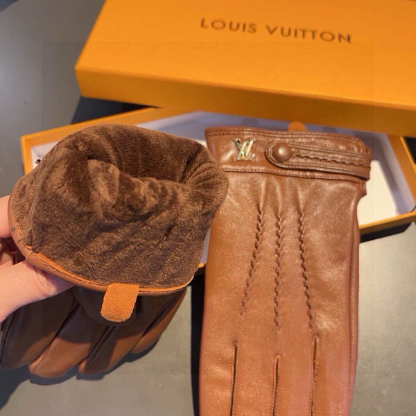 GLOVES IN BRONZE BROWN LAMBSKIN 456343