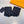 FINGERLESS GLOVES IN BLACK MONOGRAM DENIM AND LAMBSKIN 460108