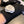 GLOVES IN BLACK WOOL WITH LARGE WHITE FLOWER 464993