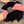 GLOVES IN FLAMINGO PINK WOOL WITH LARGE BLACK BOW 464995