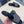 CD SYMBOL SLIDE CUT SANDAL BLACK AND WHITE JACQUARD