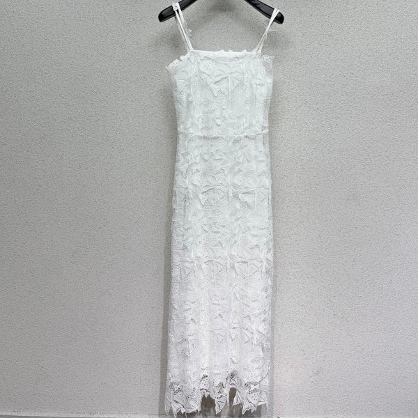 CD Water-soluble Floral Lace Long Dress 393910