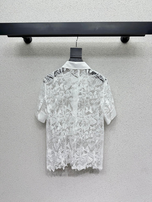 CD Water-soluble Floral Lace Shirt 393905