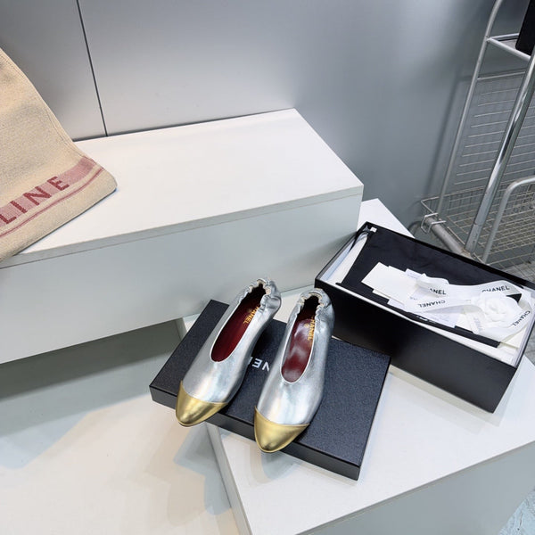 CC 2026 Pumps 4.5cm Gold Sliver Lambskin 741646
