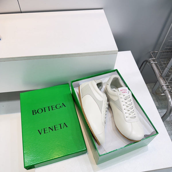 BV Shot Sneakers 26s White Grey Leather 107346