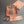 MICRO BAG KEYCHAIN 11 IN CLAY GREY CALFSKIN GOLD HARDWARE EMBOSSED LOGO