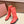 LP Lupo Mid-Calf Boot 20mm Red Cowhide Sheepskin 447740