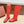 LP Long Boots 20mm Red Cowhide Sheepskin 447746