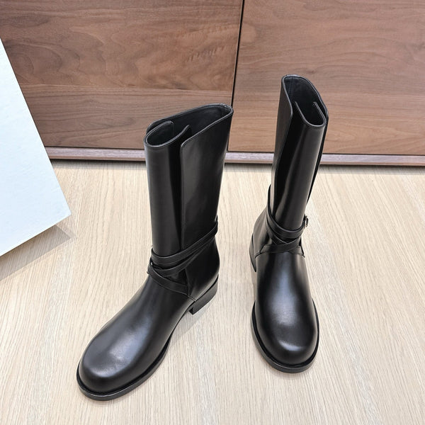 The Row 25ss Jodhpur Boots 20mm Black Cowhide 445427