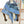 Jungle Love Stamped Scarf 140 CM In Blue Colorful Cashmere And Silk 210984