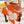Legende Brodee Scarf 140 CM In Orange Colorful Cashmere And Silk 276519