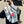 SCARF 190 CM IN WHITE MIX BLACK CASHMERE WITH RED LOGO 396472
