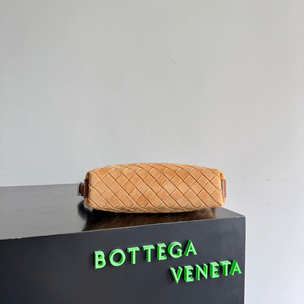 BV Traveler Phone Pouch Brown Intrecciato Suede