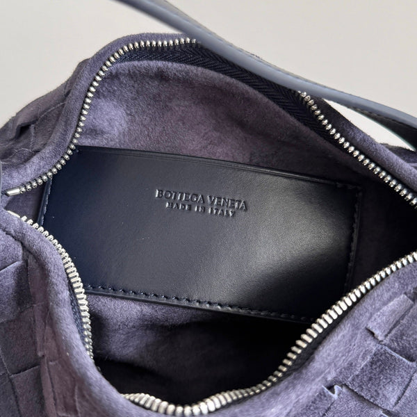 BV Traveler Phone Pouch Purple Intrecciato Suede