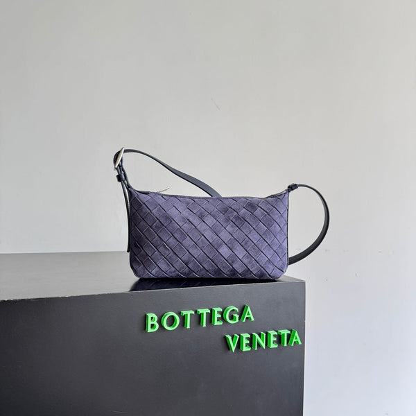 BV Traveler Phone Pouch Purple Intrecciato Suede