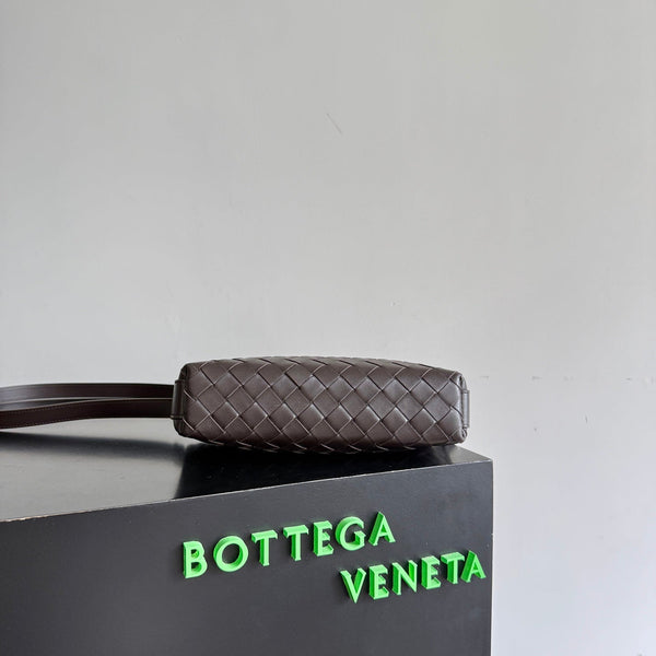BV Traveler Phone Pouch Coffee Intrecciato Calfskin