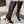 CC 26S Chain Buckle Croc Jumping Boots 9cm Black Patent Leather 117689