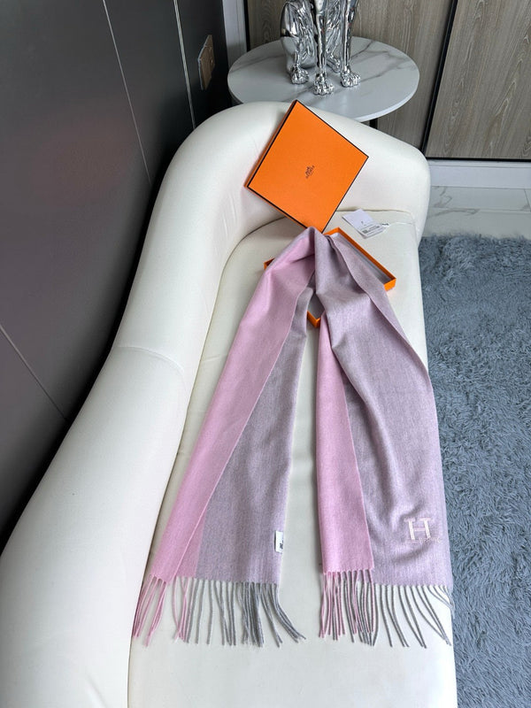 Scarf 190 CM In Pink Mix Grey Pink Cashmere 325944