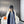 SCARF 180 CM IN NAVY BLUE MIX GREY CASHMERE WITH EMBROIDERED LOGO