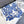 SQUARE SCARF 140 CM IN WHITE MIX COBALT BLUE CASHMERE AND SILK 390940