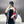 Dressage Tressage Shawl 140 CM In Blue Black Colorful Silk