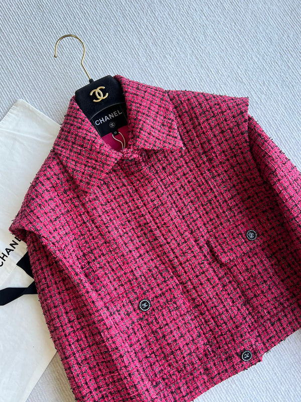 CC 25 Double Pocket Jacket Pink Cotton Polyamide 219067