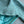 CC 25 Coat Blue-Green Round-Neck Wool Acrylic