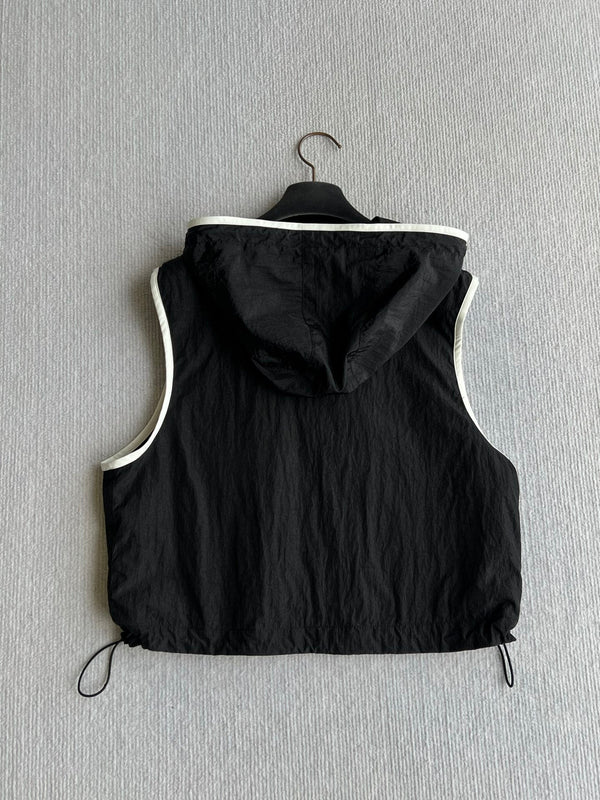CC 26s Hooded Vest Jacket Black Polyester 385226