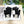 GLOVES IN BLACK WOOL MIX WHITE LOGO 425403