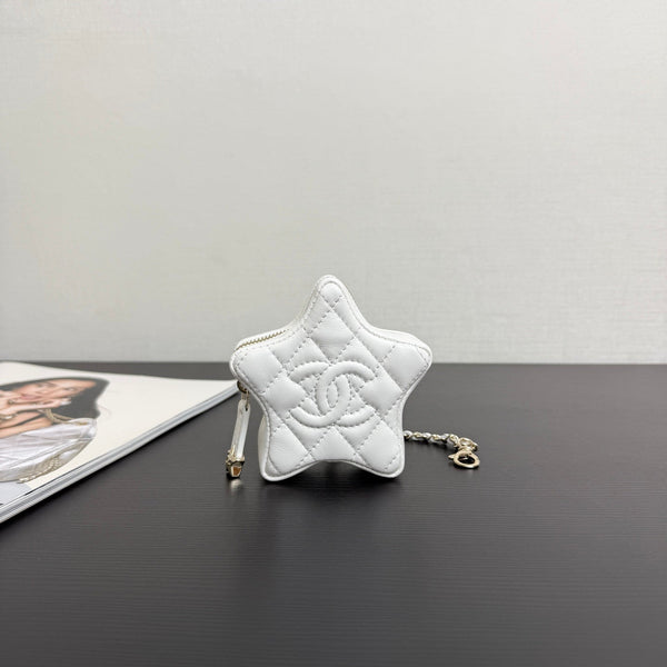 CC Mini Star Bag Charm Shiny Lambskin