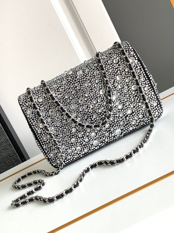 CC 24S Mini Flap Bag 20cm Stone Inlaid