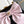 CC MINI 13 CLUTCH WITH STRAP IN BLACK LAMBSKIN AND PINK BOW
