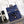 CC 26K Flap Bag 21cm Navy Blue Silk Sequin