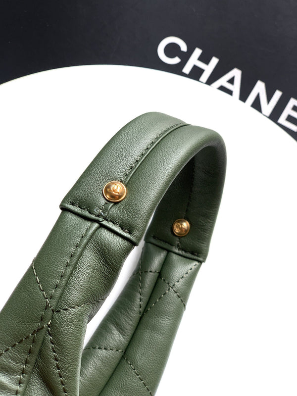 Chanel 26C Hobo Bag Olive Green Cowhide GHW 272338