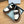 PRA CHOCOLATE BRUSHED LOAFERS BLACK AND WHITE CALFSKIN