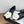 CC Ballet Flats Black With Camellia White Lambskin