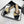 CC 25SS Slippers 5cm Yellow Raffia Black Patent Calfskin 338300