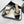 CC 25SS Slippers 5cm Yellow Raffia Black Patent Calfskin 338300