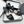 CC 25SS Sandals 5cm Three Straps Black Calfskin 338327
