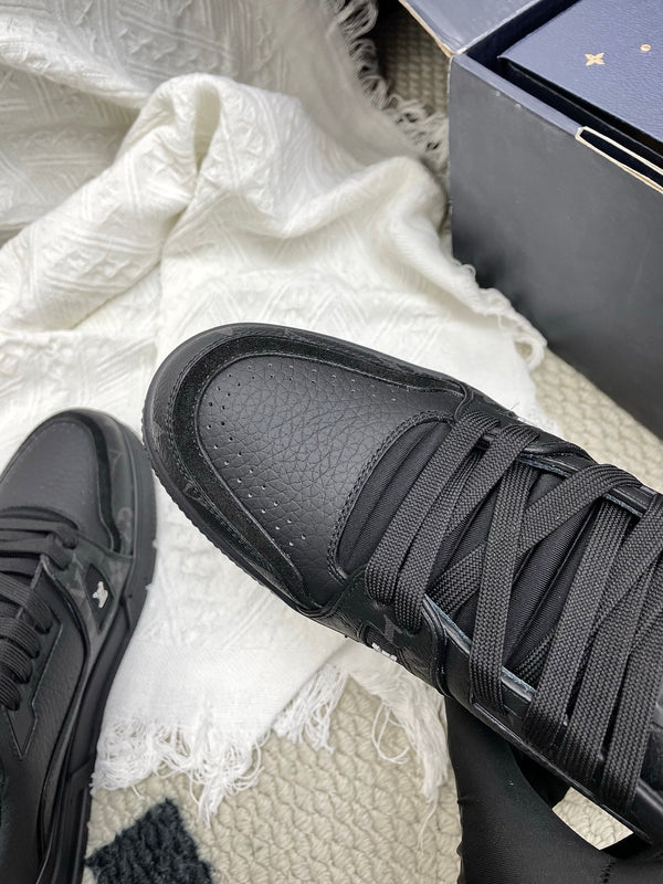 LV Trainer Sneaker Black Cowhide 611157