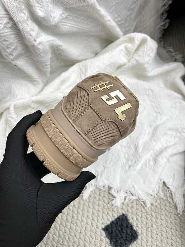 LV Trainer Sneaker Taupe Suede Mesh 611159
